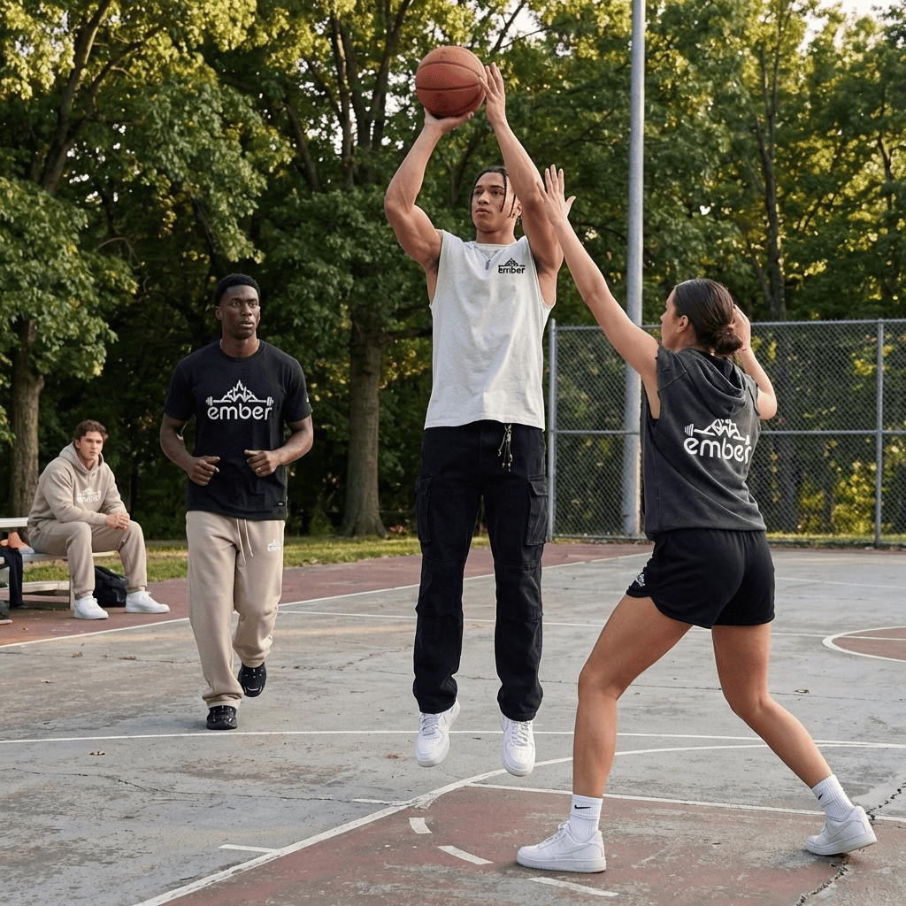 Basketball court in Ignite apparel