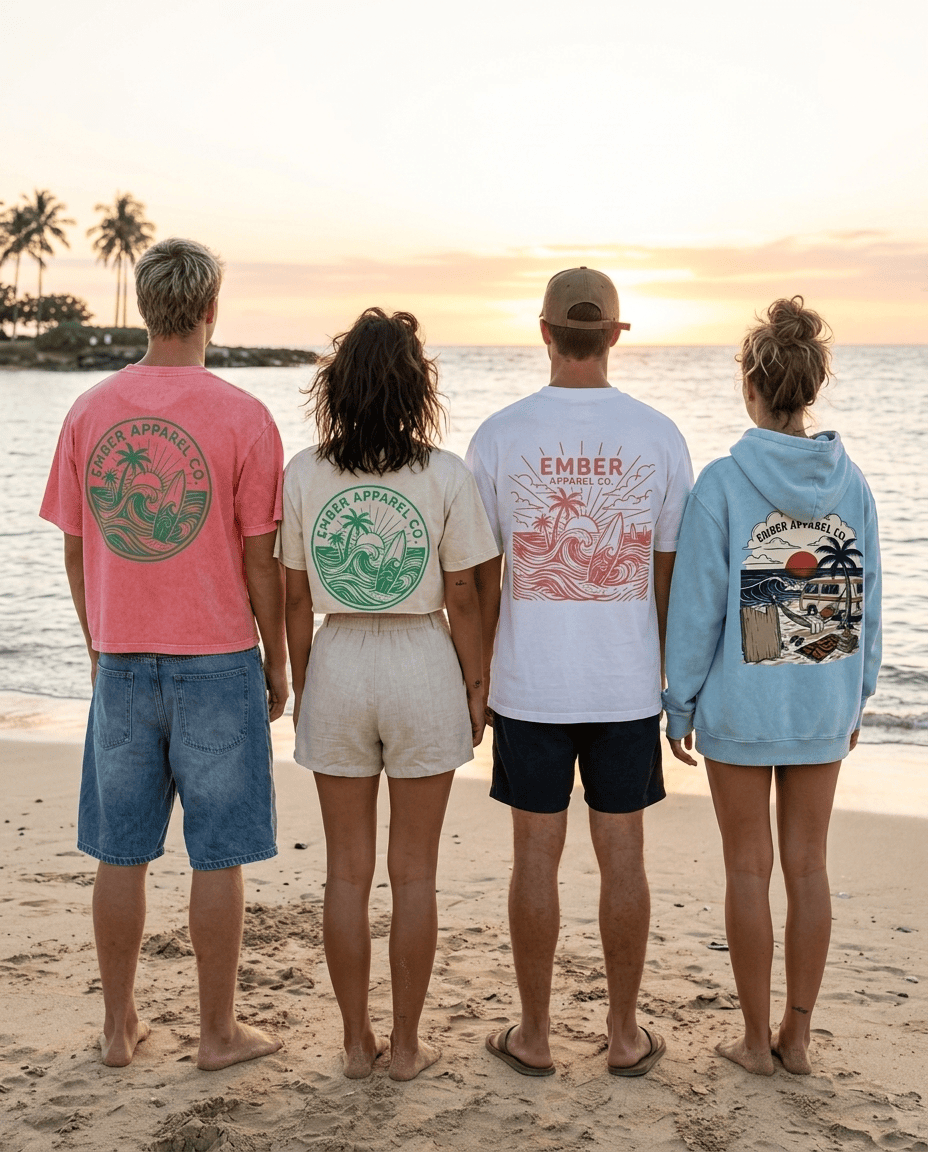Izu collection graphic tee backs
